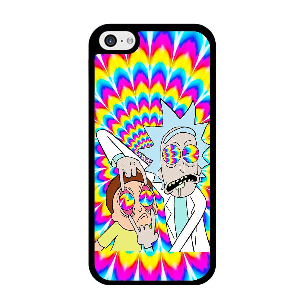 Rick and Morty Trippy iPhone 5 | 5s Case-Rubber / Black (2D Case)-Xtracase