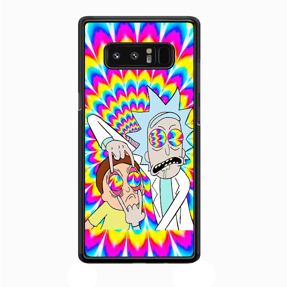 Rick and Morty Trippy Samsung Galaxy Note 8 Case-Rubber / Black (2D Case)-Xtracase