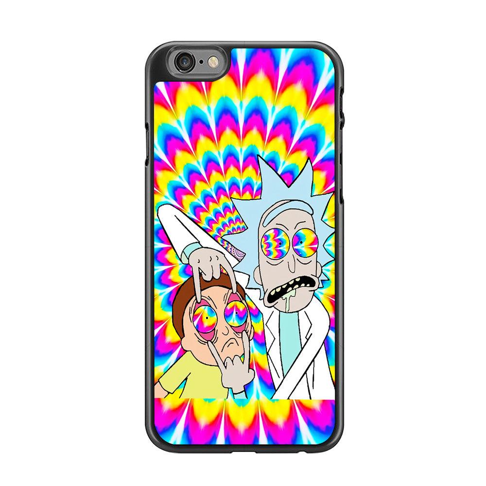 Rick and Morty Trippy iPhone 6 | 6s Case-Rubber / Black (2D Case)-Xtracase
