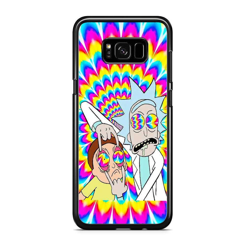 Rick and Morty Trippy Samsung Galaxy S8 Case-Rubber / Black (2D Case)-Xtracase