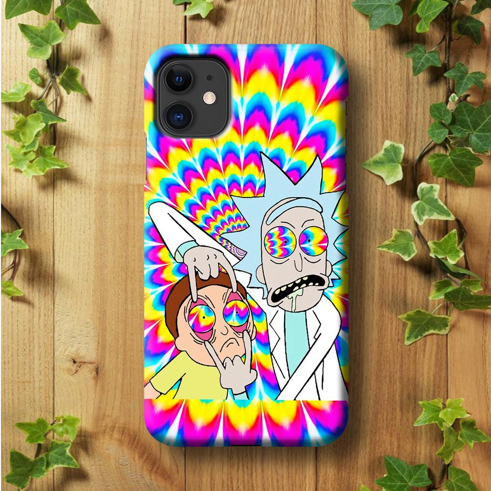 Rick and Morty Trippy iPhone 11 Case-Plastic / Full Wrap (3D Case)-Xtracase