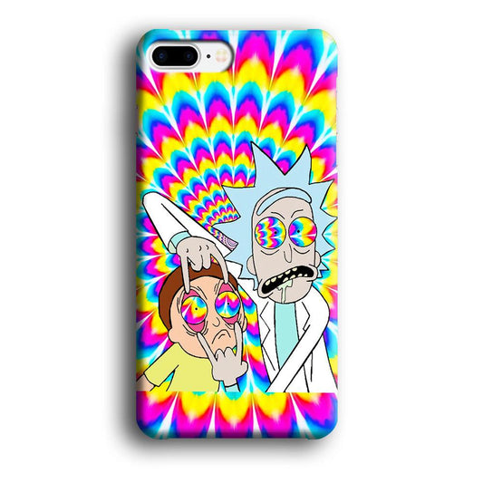 Rick and Morty Trippy iPhone 8 Plus Case-Plastic / Full Wrap (3D Case)-Xtracase