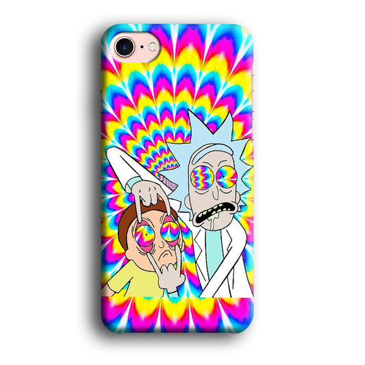 Rick and Morty Trippy iPhone 8 Case-Plastic / Full Wrap (3D Case)-Xtracase