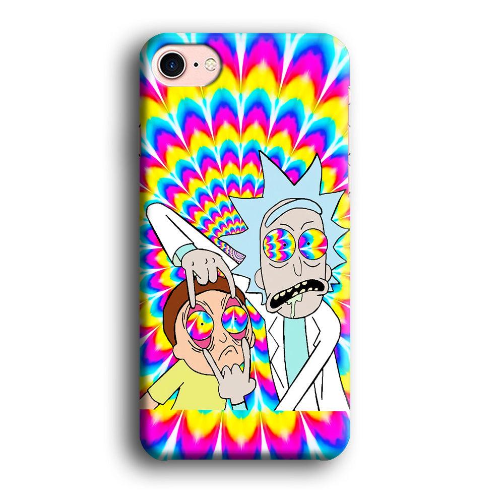 Rick and Morty Trippy iPhone 7 Case-Plastic / Full Wrap (3D Case)-Xtracase