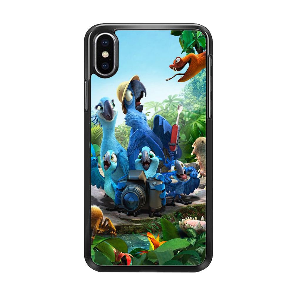 Rio Tour in The Forest iPhone Xs Case-Rubber / Black (2D Case)-Xtracase