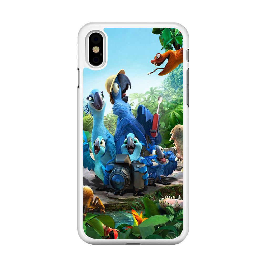Rio Tour in The Forest iPhone Xs Case-Rubber / White (2D Case)-Xtracase
