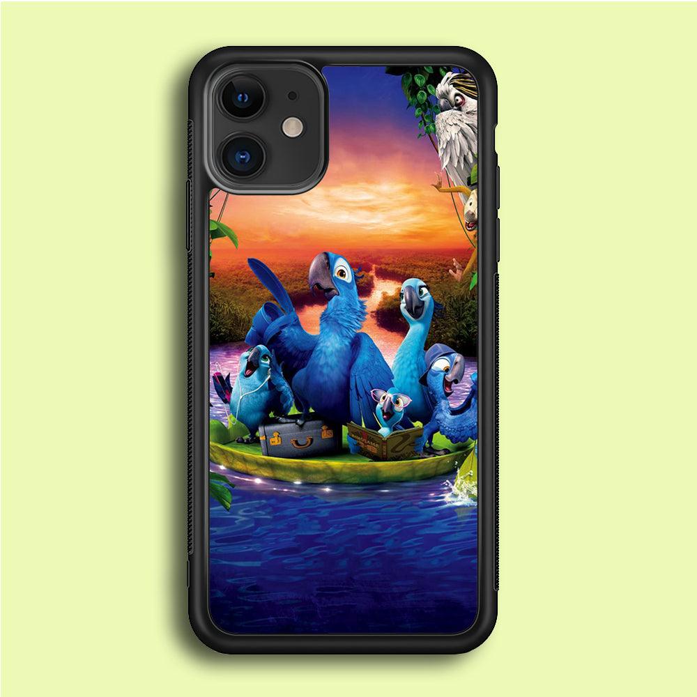 Rio Tour on The River iPhone 12 Case-Rubber / Black (2D Case)-Xtracase