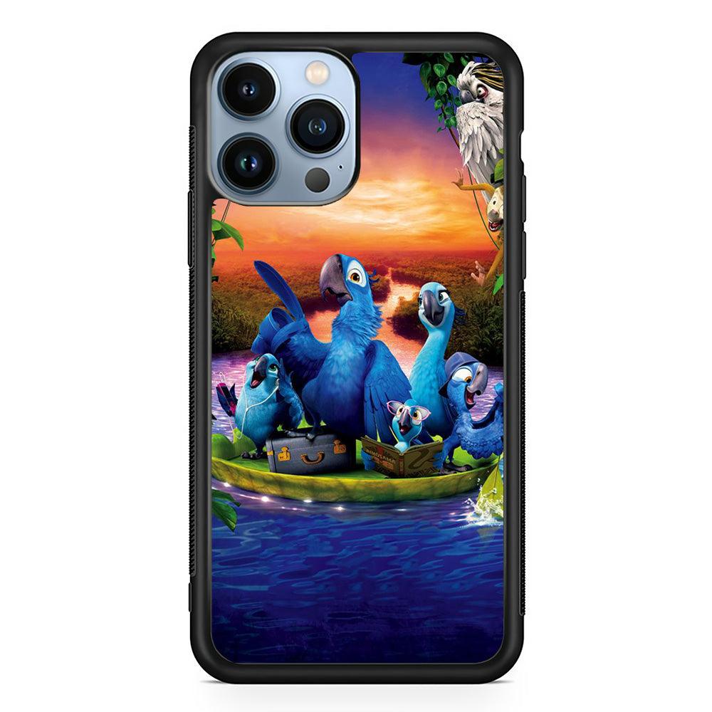 Rio Tour on The River iPhone 13 Pro Case-Rubber / Black (2D Case)-Xtracase