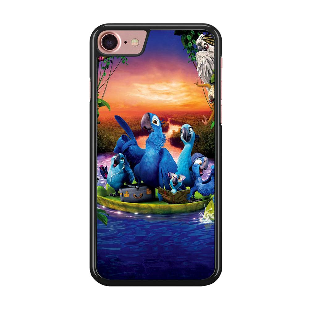 Rio Tour on The River iPhone 8 Case-Rubber / Black (2D Case)-Xtracase