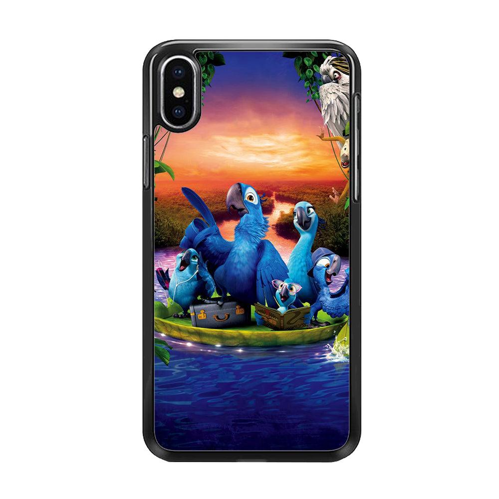 Rio Tour on The River iPhone Xs Max Case-Rubber / Black (2D Case)-Xtracase