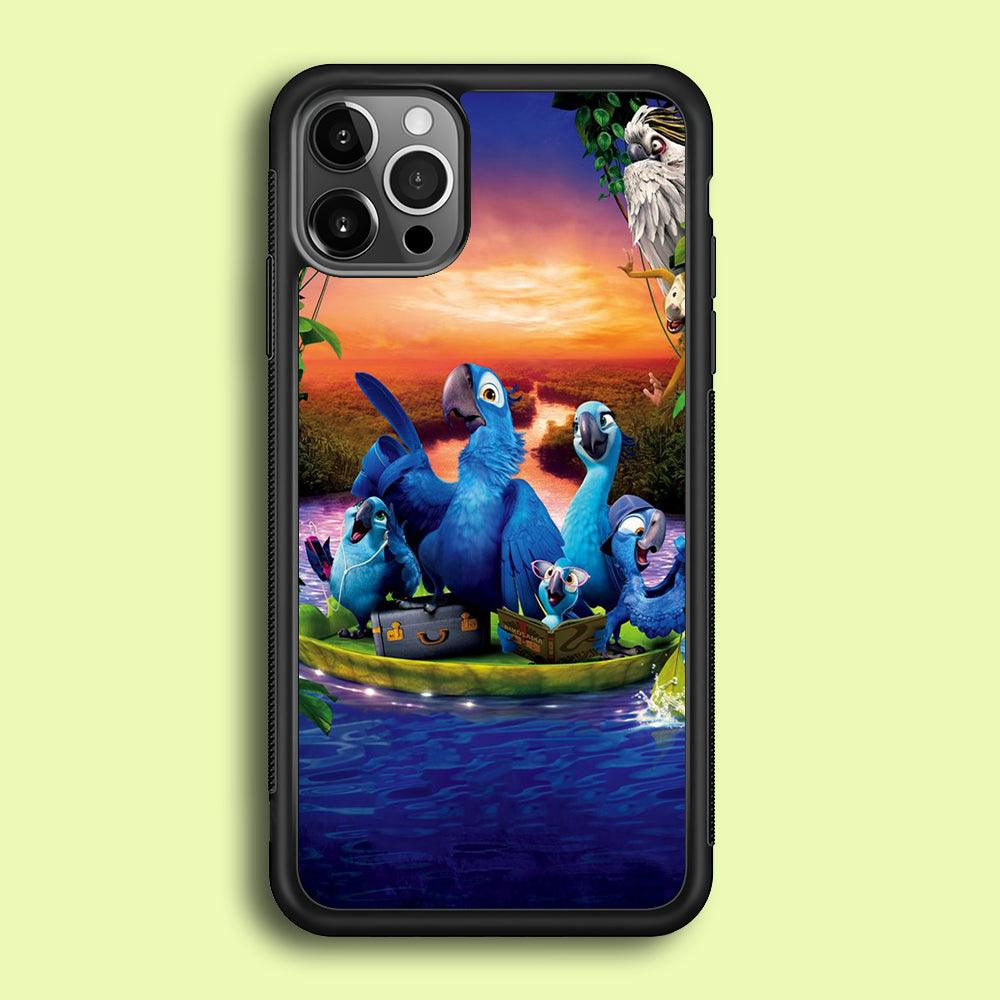 Rio Tour on The River iPhone 12 Pro Case-Rubber / Black (2D Case)-Xtracase