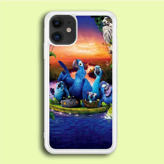 Rio Tour on The River iPhone 12 Case-Rubber / White (2D Case)-Xtracase
