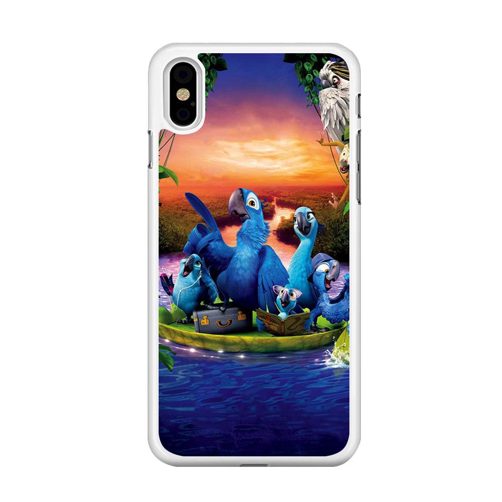Rio Tour on The River iPhone Xs Max Case-Rubber / White (2D Case)-Xtracase