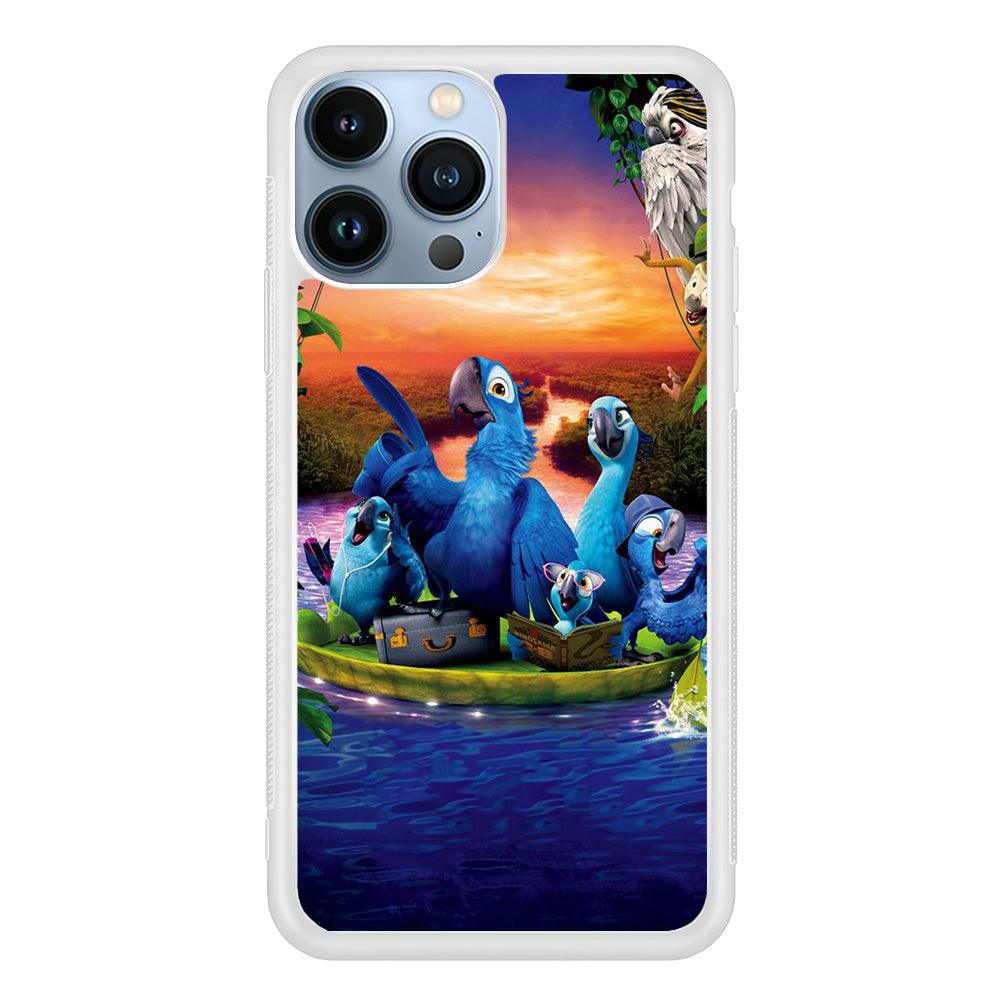 Rio Tour on The River iPhone 13 Pro Case-Rubber / White (2D Case)-Xtracase