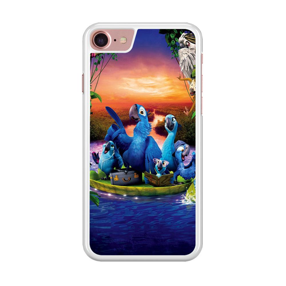Rio Tour on The River iPhone 8 Case-Rubber / White (2D Case)-Xtracase