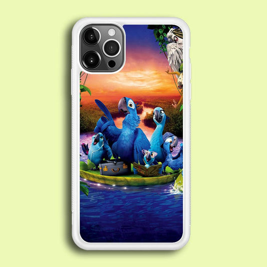 Rio Tour on The River iPhone 12 Pro Case-Rubber / White (2D Case)-Xtracase
