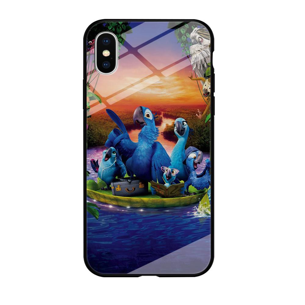 Rio Tour on The River iPhone X Case-Tempered Glass Case-Xtracase