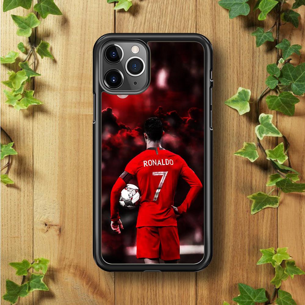 Ronaldo CR7 iPhone 11 Pro Max Case-Rubber / Black (2D Case)-Xtracase