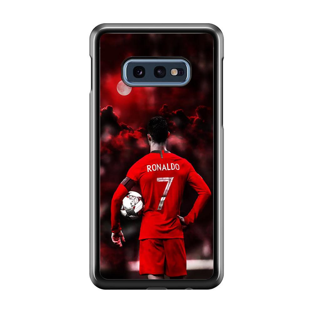Ronaldo CR7 Samsung Galaxy S10E Case-Rubber / White (2D Case)-Xtracase