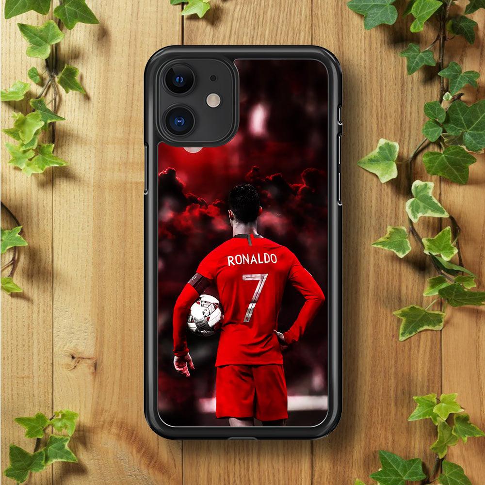 Ronaldo CR7 iPhone 11 Case-Rubber / Black (2D Case)-Xtracase