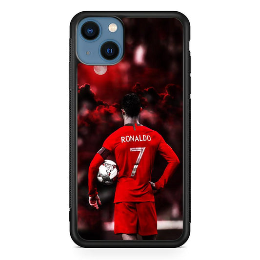 Ronaldo CR7 iPhone 13 Case-Rubber / Black (2D Case)-Xtracase
