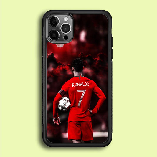 Ronaldo CR7 iPhone 12 Pro Max Case-Rubber / Black (2D Case)-Xtracase