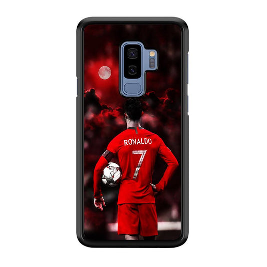Ronaldo CR7 Samsung Galaxy S9 Plus Case-Rubber / White (2D Case)-Xtracase