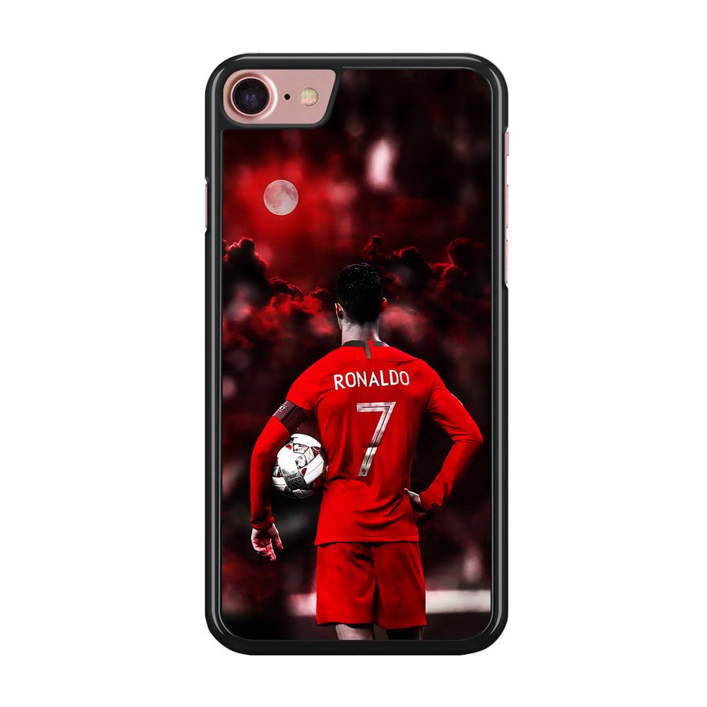 Ronaldo CR7 iPhone SE 2020 Case-Rubber / Black (2D Case)-Xtracase