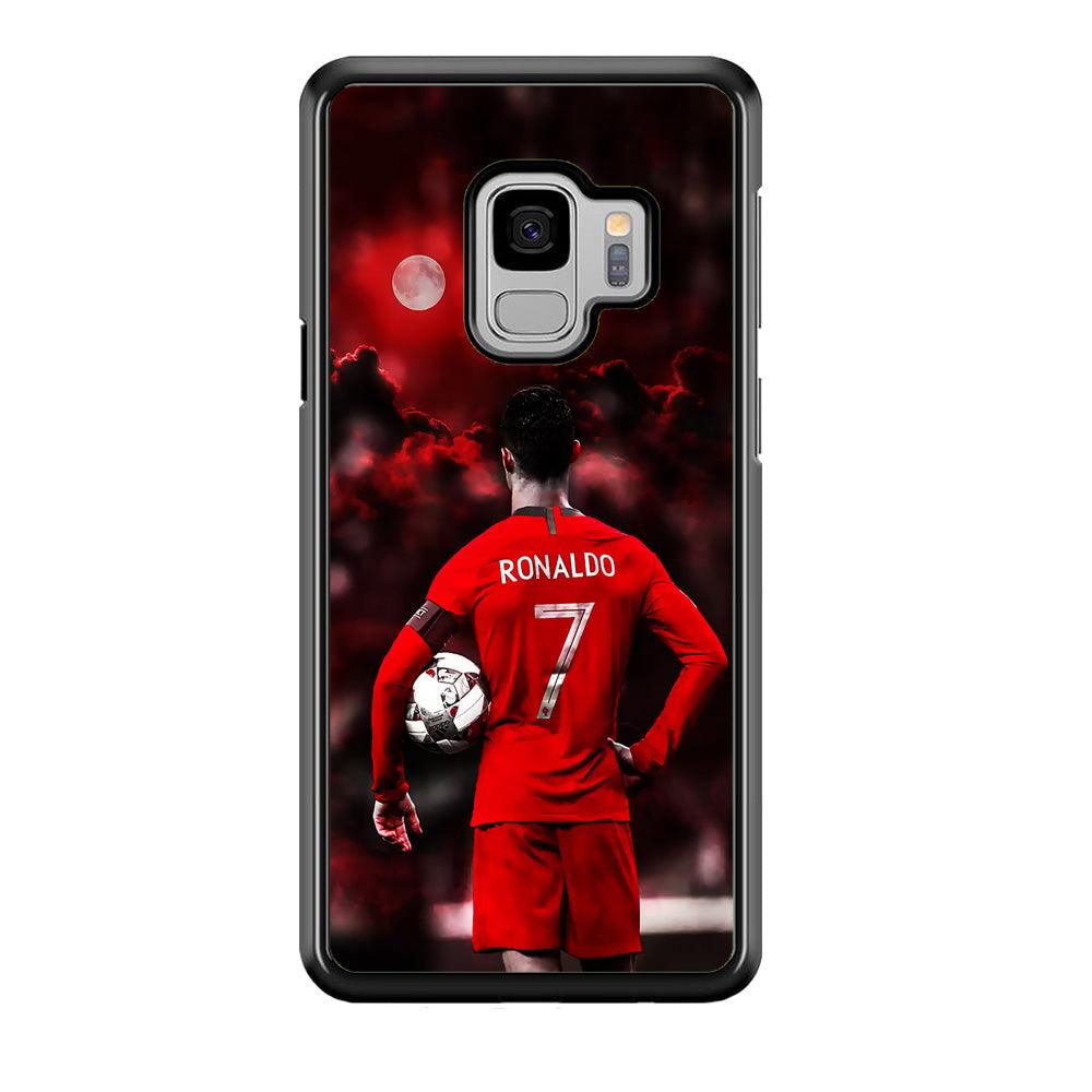Ronaldo CR7 Samsung Galaxy S9 Case-Rubber / Black (2D Case)-Xtracase