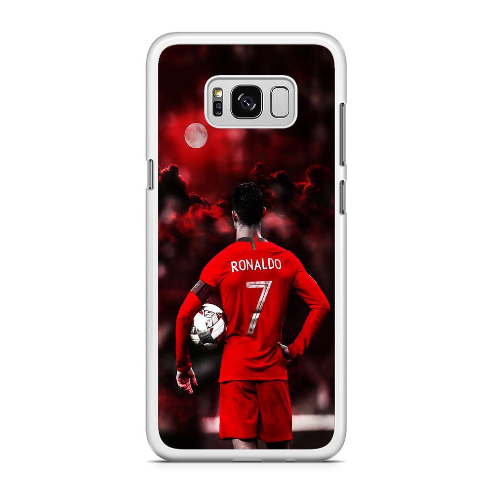 Ronaldo CR7 Samsung Galaxy S8 Case-Rubber / White (2D Case)-Xtracase