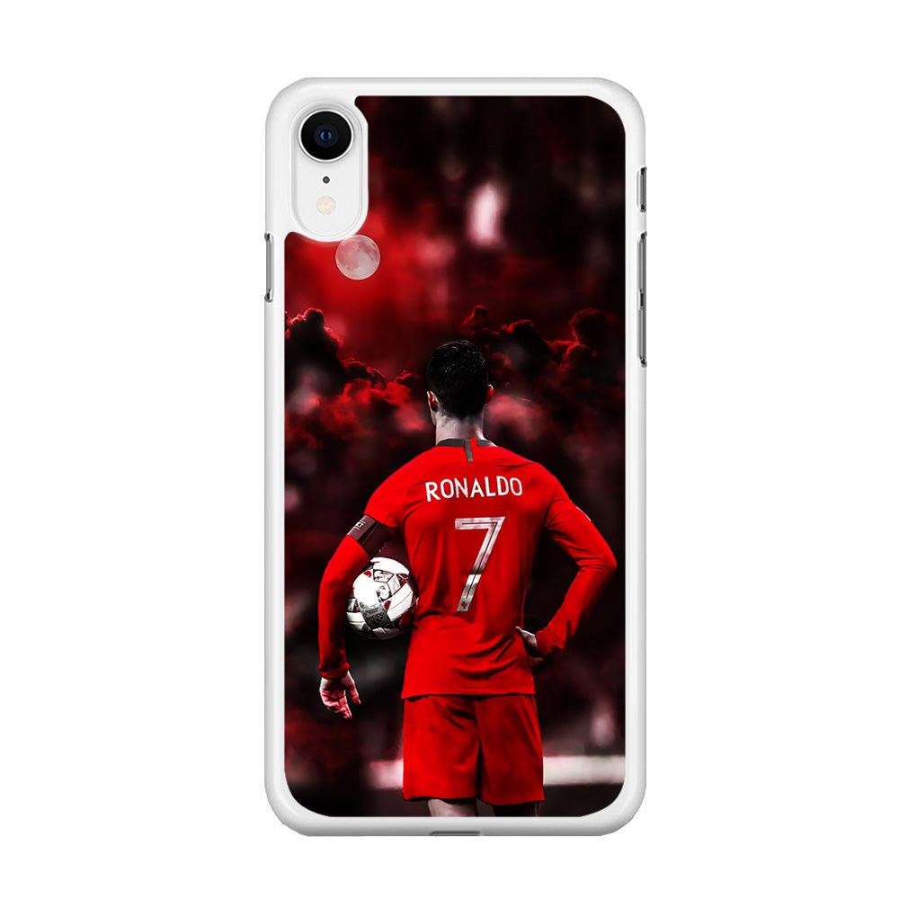 Ronaldo CR7 iPhone XR Case-Rubber / White (2D Case)-Xtracase