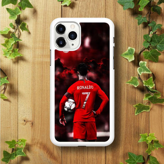 Ronaldo CR7 iPhone 11 Pro Case-Rubber / White (2D Case)-Xtracase