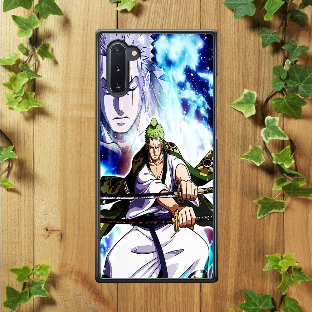 Roronoa Zoro Two Sword Samsung Galaxy Note 10 Case-Rubber / Black (2D Case)-Xtracase