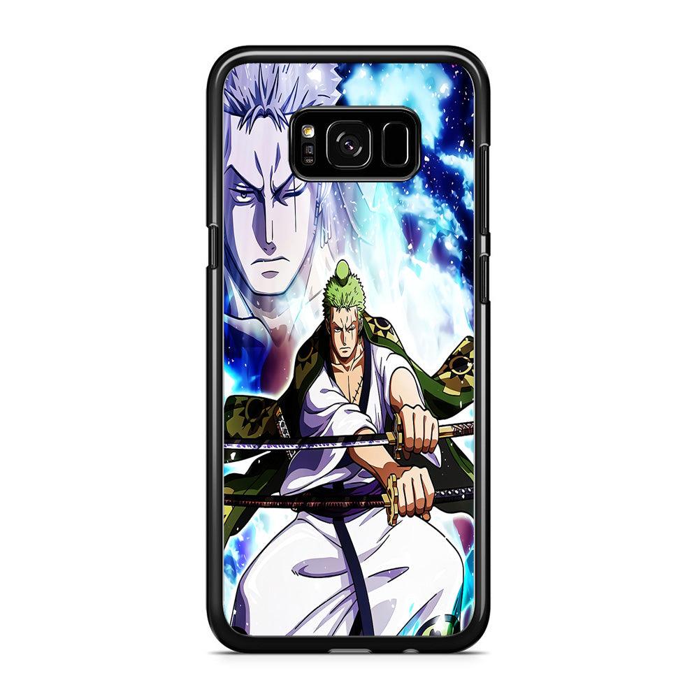 Roronoa Zoro Two Sword Samsung Galaxy S8 Case-Rubber / Black (2D Case)-Xtracase