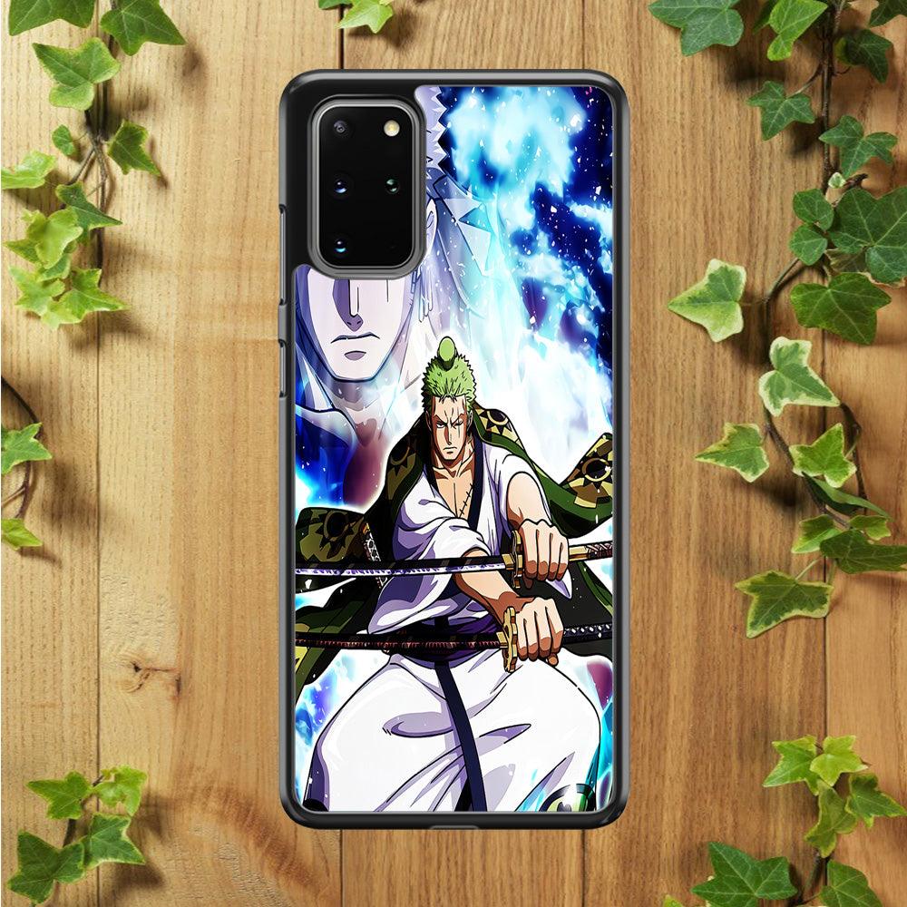 Roronoa Zoro Two Sword Samsung Galaxy S20 Plus Case-Rubber / Black (2D Case)-Xtracase