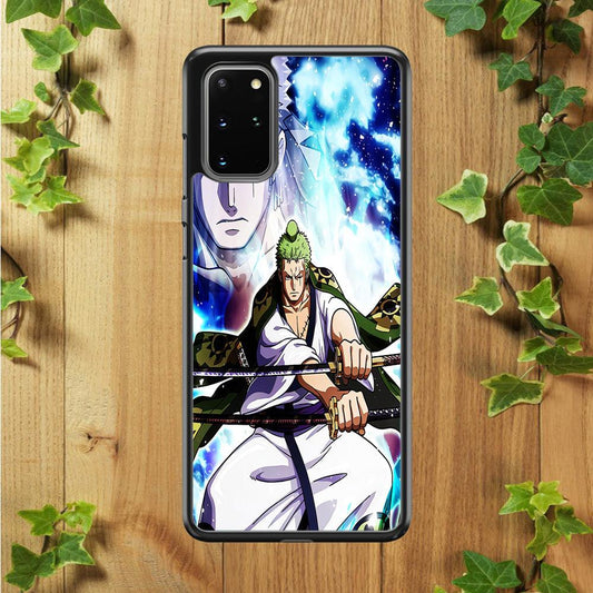 Roronoa Zoro Two Sword Samsung Galaxy S20 Plus Case-Rubber / Black (2D Case)-Xtracase