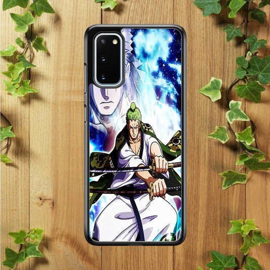 Roronoa Zoro Two Sword Samsung Galaxy S20 Case-Rubber / Black (2D Case)-Xtracase