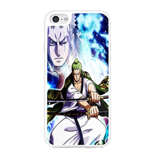 Roronoa Zoro Two Sword iPhone 6 | 6s Case-Rubber / White (2D Case)-Xtracase