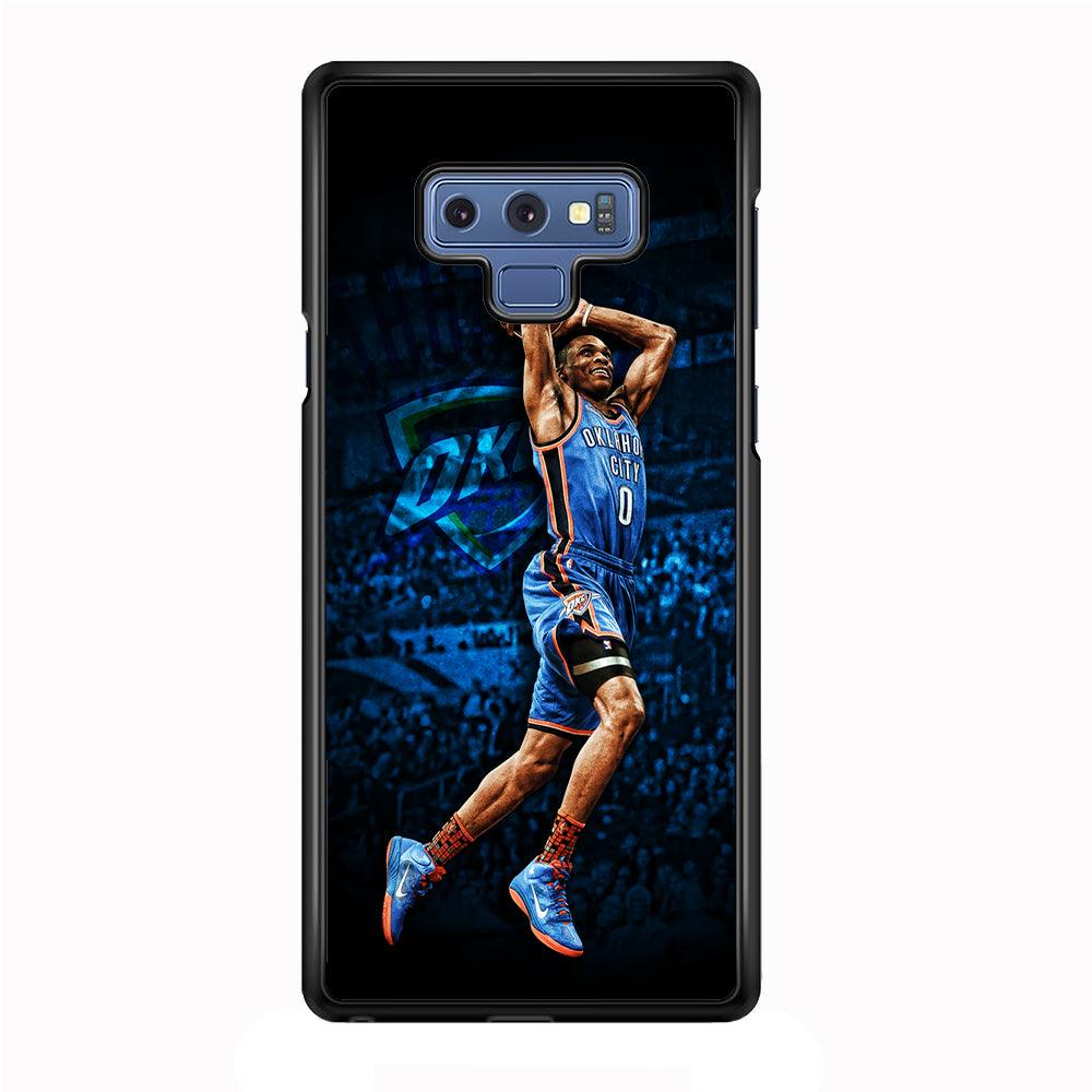 Russell Westbrook Jump Shot Samsung Galaxy Note 9 Case-Rubber / Black (2D Case)-Xtracase