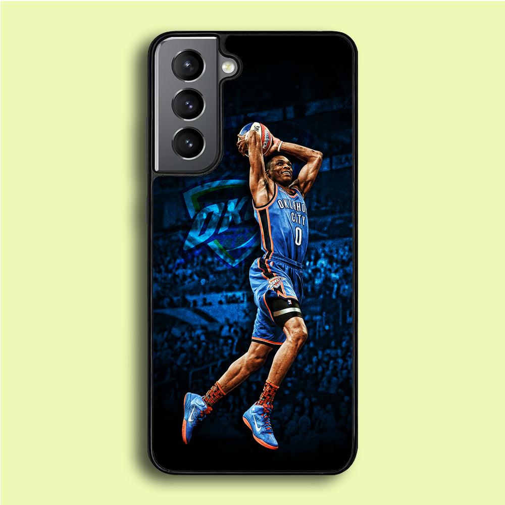 Russell Westbrook Jump Shot Samsung Galaxy S21 Plus Case-Plastic / Full Wrap (3D Case)-Xtracase