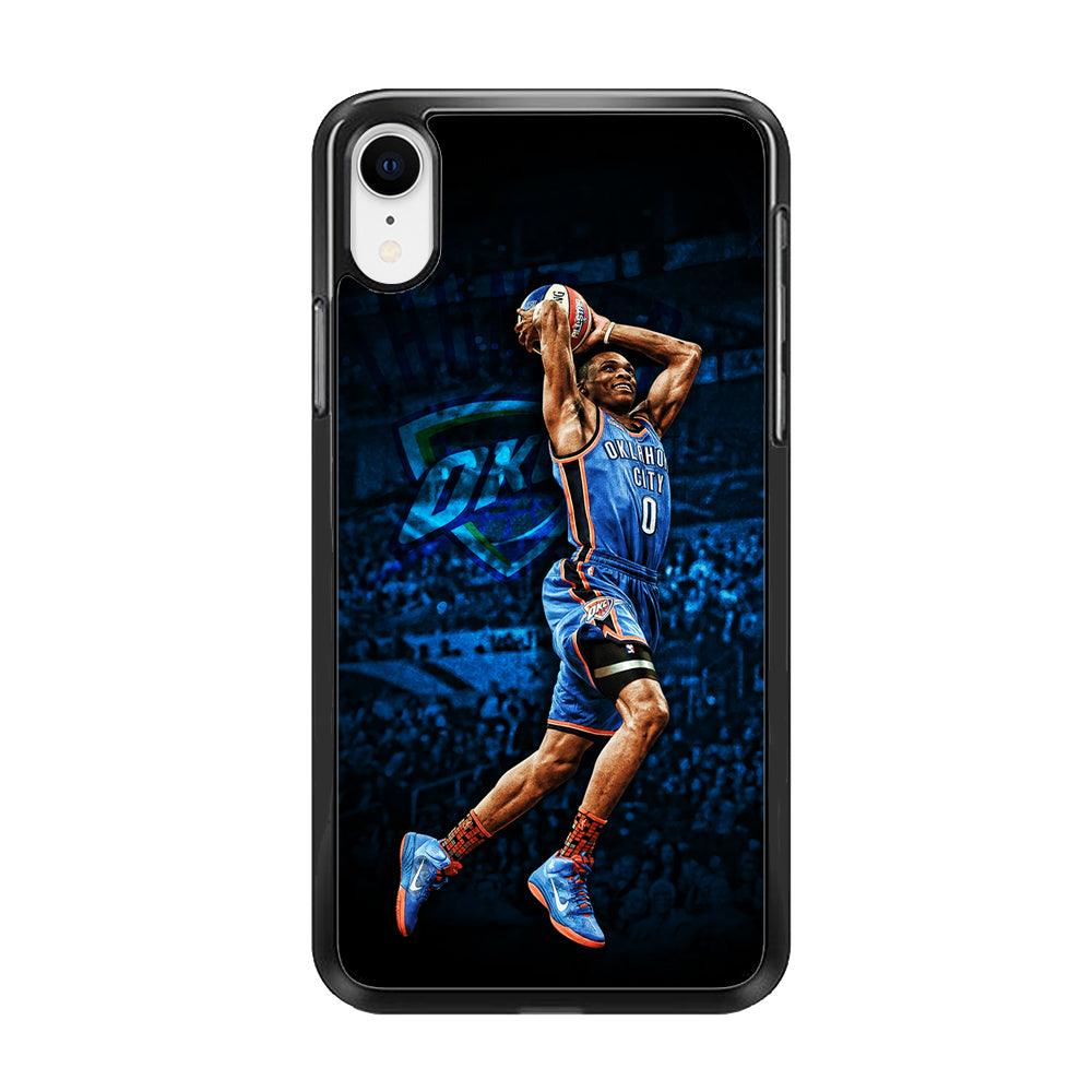 Russell Westbrook Jump Shot iPhone XR Case-Rubber / Black (2D Case)-Xtracase