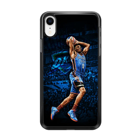 Russell Westbrook Jump Shot iPhone XR Case-Rubber / Black (2D Case)-Xtracase