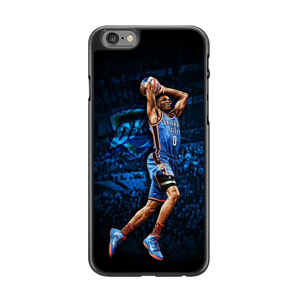 Russell Westbrook Jump Shot iPhone 6 | 6s Case-Rubber / Black (2D Case)-Xtracase