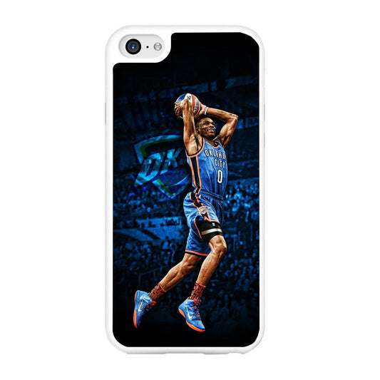Russell Westbrook Jump Shot iPhone 6 | 6s Case-Rubber / White (2D Case)-Xtracase