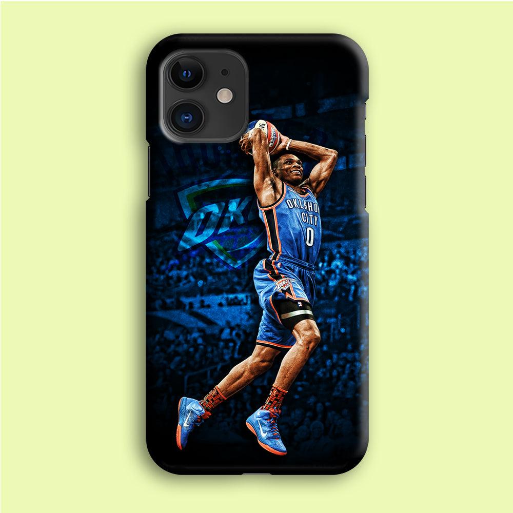 Russell Westbrook Jump Shot iPhone 12 Case-Plastic / Full Wrap (3D Case)-Xtracase