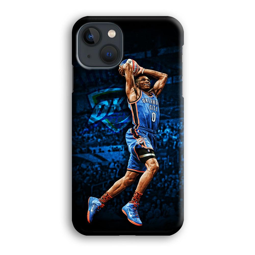 Russell Westbrook Jump Shot iPhone 13 Mini Case-Plastic / Full Wrap (3D Case)-Xtracase