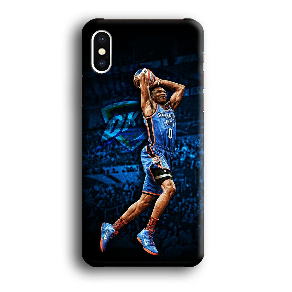 Russell Westbrook Jump Shot iPhone X Case-Plastic / Full Wrap (3D Case)-Xtracase