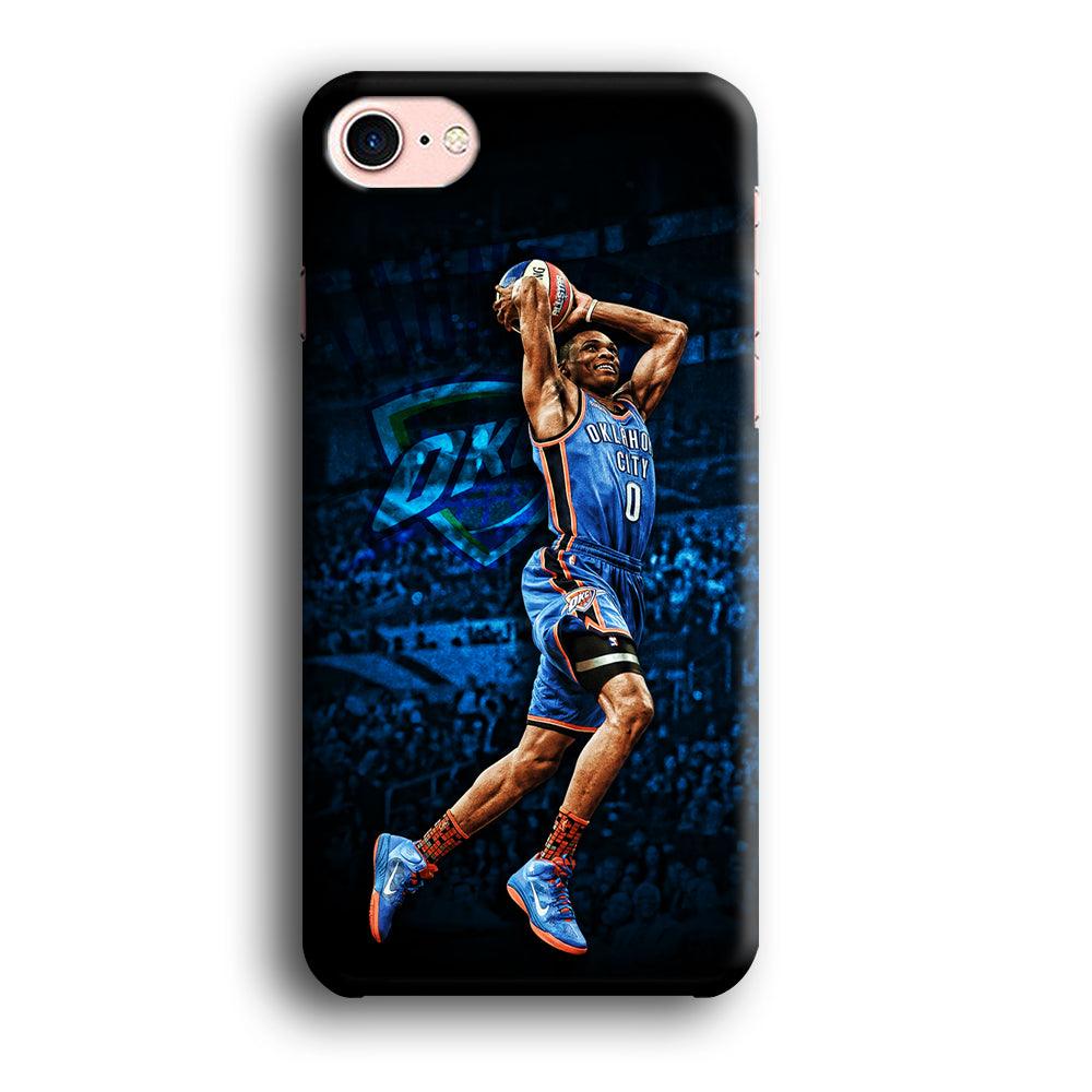 Russell Westbrook Jump Shot iPhone SE 2020 Case-Plastic / Full Wrap (3D Case)-Xtracase