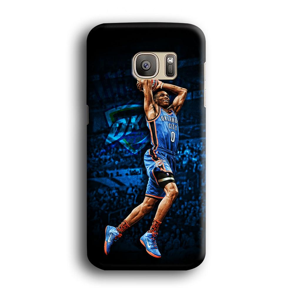 Russell Westbrook Jump Shot Samsung Galaxy S7 Edge Case-Plastic / Full Wrap (3D Case)-Xtracase