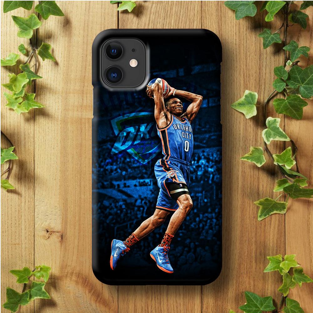 Russell Westbrook Jump Shot iPhone 11 Case-Plastic / Full Wrap (3D Case)-Xtracase